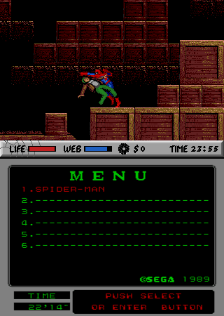 MAME 0.78 rom spiderman the video game