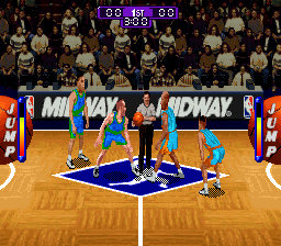 NBA Live 96 - SNES 1995 (1996 NBA Finals CHI vs SEA) 